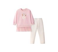 TCWWBB Girls Kids Outfits Clothes Set Toddler Cute Unicorn Bunny Bowknot Birthday Print long Sleeve Cotton Shirt jumper Dresses Tops Leggings Trousers Pants 2 Piece Clothing Set Age 1-7 Years Old