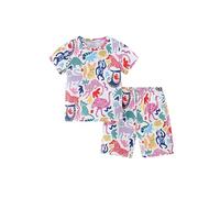 TCWWBB Girls Pyjamas Sets Kids Short Pjs Set Toddler Unicorn Mermaid Animal Print Polyester Sleepwear Little Girl Tops T-Shirt&Pants 2Pcs Summer Nightwear Clothes Age 2-8 Years