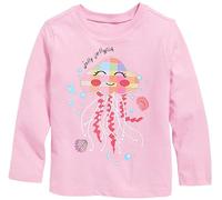 TCWWBB Girls Toddler Long Sleeve T-Shirt Kids Dinosaur Mermaid Princess Cute Cat Tops Baby Little Girls 100% Soft Cotton Fox Cute Jellyfish Crewneck Shirts Tee Outfits Clothes for Age 1-7 Years Old