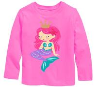 TCWWBB Girls Toddler Long Sleeve T-Shirt Kids Dinosaur Mermaid Princess Cute Cat Tops Baby Little Girls 100% Soft Cotton Fox Cute Jellyfish Crewneck Shirts Tee Outfits Clothes for Age 1-7 Years Old