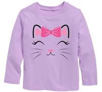 TCWWBB Girls Toddler Long Sleeve T-Shirt Kids Dinosaur Mermaid Princess Cute Cat Tops Baby Little Girls 100% Soft Cotton Fox Cute Jellyfish Crewneck Shirts Tee Outfits Clothes for Age 1-7 Years Old
