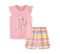 TCWWBB Toddler Girls Summer Short Outfits Clothes Set Kids Unicorn Bunny Animal Print Short Sleeve Cotton T-Shirt Dresses Tops and Shorts 2 Piece Crewneck Sleeveless Clothing Set Age 1-7 Years Old