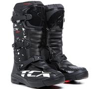 TCX - Comp Kid, Children's Motocross Boots, Microfibre Upper, 3 Buckles Polyurethane Closure with Micrometric Adjustment and Velcro, Black/White
