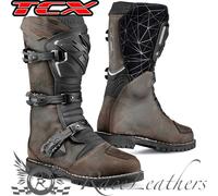 TCX DRIFTER WP BROWN WATERPROOF ADVENTURE MOTORCYCLE MOTORBIKE BOOTS