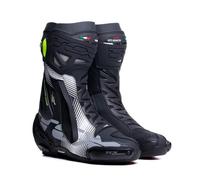 TCX Men's Rt-Race Pro Air Motorcycle Boot, Black White Grey, 9.5 UK