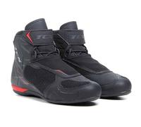 TCX - R04D AIR, Men's Motorcycle Boot, Breathable and Versatile, Mesh Upper with Hot-Melt Coating, Laces and Velcro Closure, Black/Red