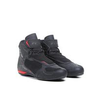 TCX - R04D AIR, Men's Motorcycle Boot, Breathable and Versatile, Mesh Upper with Hot-Melt Coating, Laces and Velcro Closure, Black/Red