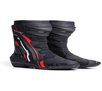 TCX - S-TR1, Men's Motorcycle Boot, Sporty and Certified, Motorcycle Boot with Microfibre Upper, Side Elastic Zip and Velcro Closure, Black/Red/White