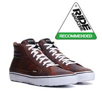 TCX STREET 3 WP BROWN WHITE UNISEX WATERPROOF URBAN SHORT MOTORCYCLE BIKE BOOTS