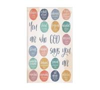 TCYNNQVD Faith Based Wall-Art Identity in Christ Canvas Print Affirming Scripture Quotes for Prayer Room Decor Bedroom Office Home Encouraging Gift(Framed,16x24inch(40x60cm))