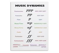 TCYNNQVD Time Keeping Poster Note Values Piano Music Education | Illustrates 4/4 measure filled with one whole or two halves or four quarters(Unframed,16x24inch(40x60cm))