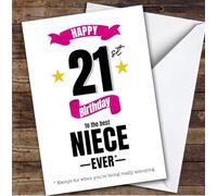 TCZ 21st Birthday Card Personalised The Best Nice Ever Custom Card Personalised Cards, For Anyone, Milestone Birthdays, Birthday, 21st