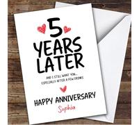 TCZ 5th Wedding Anniversary Card Personalised 5 Years Funny Drink Custom Card Personalised Cards, For Husband, For Wife, Him, Her, Alcohol, Funny, Anniversary, 5th
