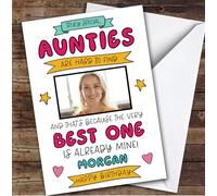 TCZ Birthday Card Personalised Aunty Photo Best One Is Mine Custom Card Personalised Cards, For Aunty, For Her, Photo Upload, Milestone Birthdays, Birthday