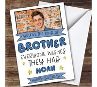 TCZ Birthday Card Personalised Brother Photo Everyone Wishes They Had Custom Card Personalised Cards, For Brother, For Him, Photo Upload, Birthday