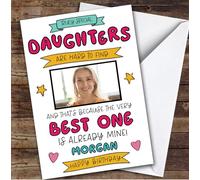 TCZ Birthday Card Personalised Daughter Female Photo Best One Is Mine Custom Card Personalised Cards, For Daughter, For Her, Photo Upload, Milestone Birthdays, Birthday