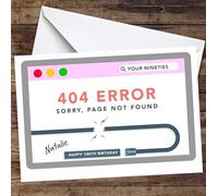 TCZ Pink 100th Birthday Card Personalised Funny Error Custom Card Personalised Cards, For Anyone, Funny, Milestone Birthdays, Birthday, 100th