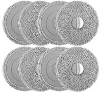 Tczecoo Pack of 8 microfibre mop pads, replacement mop cloths accessories for Roborock Q Revo/Qrevo MaxV/Qrevo Master/Qrevo Slim/Qrevo Pro/Qrevo S/Qrevo Curv/Qrevo Slim/Saros 10R/QV/QR robot mop