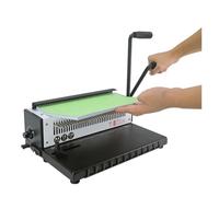 TD-1231 34 Holes Metal Double Wire-O Punch Binding Machine A3A4 Puncher Binder, For Office, School,Business