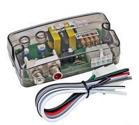 TD-22 Car Speaker-to-RCA Line Level Converter Adapter - High-to-Low Frequency Audio Signal Transformer for Factory Stereo Systems, 0-2V Adjustable Output, ABS Housing