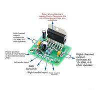 TDA7297 Dual-Channel Audio Development Board - 15W+15W Output, 9-15V DC Input, FR-4 PCB, for DIY Electronics Projects and S