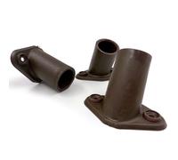 TDBS The Dustpan and Brush Store 3-Pack Plastic Broom Bracket, 2 Screw Holes Heavy Duty Broom Handle Bracket to Support Fixed Push Broom Handle, 15/16” (23mm to 24mm Diameter) Broom Head Bracket