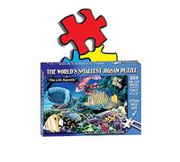 TDC Games World's Smallest Jigsaw Puzzle - The Life Aquatic - Measures 4 x 6 inches When Assembled - Includes Tweezers