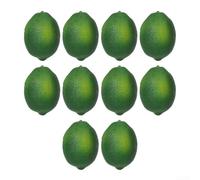 TDCuizent 10 Pack Artificial Lemons Realistic Foam Fake Fruit for Home Kitchen Decor Table Centerpieces Photography Props Long Lasting Fade Resistant Lightweight Yellow or Green(green lemon)