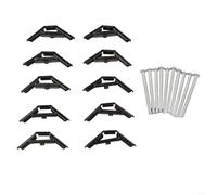 TDCuizent 10Pcs 86-Type Metal Junction Box Repair Kit Fire-Resistant Nickel-Plated Socket Fix Tool Fast Installation For Loose Broken Back Boxes Reusable Panel Mount For Wall Car RV Truck(Black)