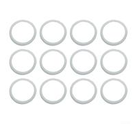 TDCuizent 12 Pieces Rubber Pipe Sealing Washers Flat Leak Proof Gasket Rings For 75Mm 110Mm PE Plumbing Hydraulic Fittings Fastener Repairs White Lightweight Compact For DIY Professionals(110 mm)