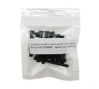 TDCuizent 15 Pack Tennis String Protection Tubes Nylon Wire Grommets for Racket Repair Single and for Double Hole Assorted Sizes Black Sports Accessories(3.6 * 35)