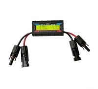 TDCuizent 150A 200A Aircraft Model Power Meter Analyzer for RC Solar PV Tester with Photovoltaic Connector Backlit LCD Voltage Current Power Ah Measurement High Linearity ABS Black(200A)