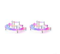 TDCuizent 2-Pack Acrylic Display Risers 3-Tier Half Moon Clear Cupcake Stand for Collectibles Perfume Organizer for versatile Arrangement for Home Party Wedding Decor Assembly 14.8 x 7.4 x 5.7