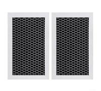 TDCuizent 2 Pack Microwave Grease Filter with Activated Carbon Aluminum Mesh Range Hood Vent Replacement for GE JX81C WB02X10776 WB02X33061 PM02X10776 for ELIMINATOR for Kitchen Cooking Silver