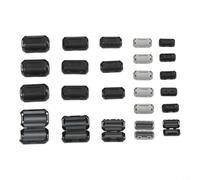 TDCuizent 24-Piece for SNAP-ON Ferrite Beads Kit Noise Filter RFI For EMI Reduction Choke Cores Ni-Zn Easy Install Storage Box Five Sizes For USB Power Cables TVs Routers Speakers Electrician DIY