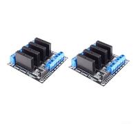 TDCuizent 2PCS 4 Channel Relay Module 5V DC Solid State Low Level Trigger Switch Board for Arduino Pi DIY Electronics Projects Stable Fast Switching
