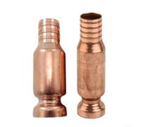 TDCuizent 2pcs Copper Siphon Filler Pipe Manual Pumping Oil Pipe Fittings Siphon Connector Self Priming Jiggler Hose 15mm 19mm for Water Fuel Paint Transfer