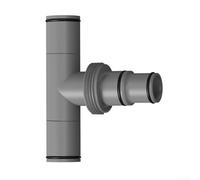 TDCuizent 38mm and 32mm Pool Hose Connector T-Adapter for Sand Filter System Plastic and Stainless Steel Fitting for INTEX Pools Secure 3-Way Junction for Heater Bypass Setup(B)