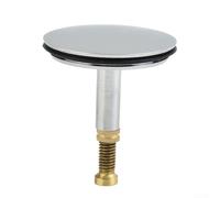 TDCuizent 43mm Adjustable Bathtub Drain Stopper Pure Copper Chrome Plated Bath Tub Sink Waste Plu Replacement for Bathroom Kitchen Washbasin Flat Ring Seal Water Leak Prevention 50-55mm Length