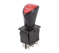 TDCuizent 6-Pin DPDT Slide Rocker Switch KCD4-604-6P 3 Position Forward Stop Back Latching AC 250V 16A 125V 20A Plastic Metal Electrical Component for Industrial Equipment Black Red(Red)