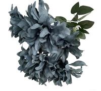 TDCuizent 7 Heads Artificial Dahlia Flowers 45cm Purple Blue Simulation Bouquet for DIY Wedding Centerpiece Party Home Decor Photo Props(Dark Blue)