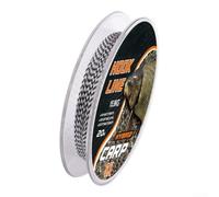 TDCuizent 8 Strand Fishing Line 20M PE Carp Leader Wire Strong Soft Supple Texture for Hook Tying Rigs Camouflage Green Brown Black 15LB 25LB 35LB Options(35LB Black)