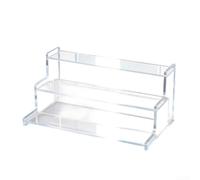 TDCuizent Acrylic 3-Tier Display Stand For Cosmetics Jewelry Perfume Elegant Step-Up Organizer Rack Black White Home Decor Wedding Party Storage 31X18.5x14cm 31X25x20cm(3-layer transparent)