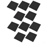 TDCuizent Activated Carbon Filter Sponge 13X13x1cm High Density Purification Pad Antistatic Acid Resistant Foam Smoke Removal Black For Home HVAC Systems Customizable Efficient Filtration(10PCS)
