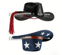 TDCuizent Adjustable Acrylic Hat Rack for Wall - 3-Position Width Settings for Cowboy, & Baseball Hats - Space-Saving Vertical or Horizontal Display Organizer with Mounting Hardware Included, Clear, 2
