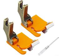 TDCuizent Adjustable Hemmer Foot For Industrial Sewing Machines Guide Presser Foot For Rolling Folding Hemming Edge Stitching Precise Alignment Fits Delicate Heavy Fabrics 2 Pack
