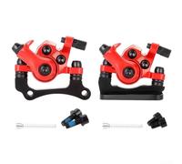 TDCuizent Aluminium Alloy Electric Scooter Disc Brake Caliper Kit Right Side Front Rear for 8 10 Inch E-Bike for 140mm 160mm Rotors and TP-11K Pads Black Red(Red)