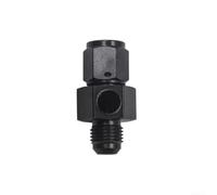 TDCuizent Aluminium Alloy Fuel Pressure Sensor Side Port Adapter Female To Male Flare Fitting For AN4 AN6 AN8 AN10 AN12 Hose Pipe Tubing Oil Line Connector Black(MG29-AN6)