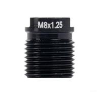 TDCuizent Aluminium Gear Shift Knob Adapter Thread Connector M8 M10 for Car Shifter Replacement Rust-Resistant Fitment for Various Vehicle Models Black Finish(M8*1.25)