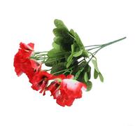 TDCuizent Artificial Pansy Silk Flowers Realistic Fake Spring Blossoms for Home Hotel Mall Decoration Elegant Long-Lasting Floral Arrangement Craft 32cm(Red)